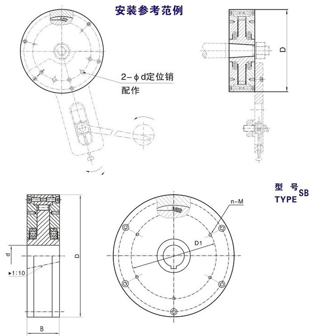 SB-A SB-B滚柱式单向深夜福利电影结构图